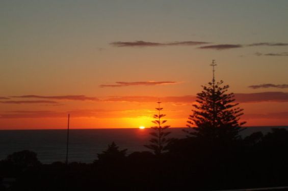 Baylys Beach sunset view